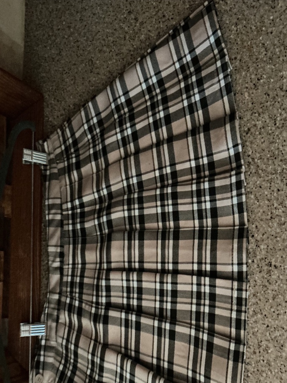 Pleated plaid skirt